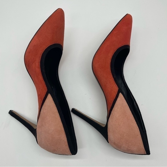 Aldo Suede Leather Color Block Heels Pumps, Sz 6.5 - Picture 5 of 15